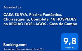 CASA SURYA, Piscina Fantástica, Churrasqueira, Completa, 18 HÓSPEDES na REGIÃO DOS LAGOS - Casa de Campo